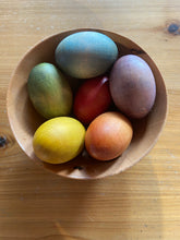 Load image into Gallery viewer, Naturally-Dyed Rainbow Wooden Eggs