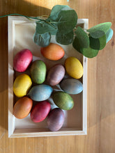 Load image into Gallery viewer, Naturally-Dyed Rainbow Wooden Eggs