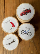 Load image into Gallery viewer, Transportation and Things that Go Learning Tokens + Magnets - Set of 20 - Toddler Education - Montessori, Charlotte Mason, Opt. Memory Game