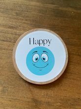 Load image into Gallery viewer, Wooden Emotions and Feelings Coins + Magnets for Learning-Elementary+Homeschool- Set of 16 Birch 2" Coins - Montessori, Optional Memory Game
