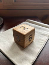 Load image into Gallery viewer, Maple Wooden Hardwood Six-Sided Dice - Wood Burned - Sets of 2 or 6