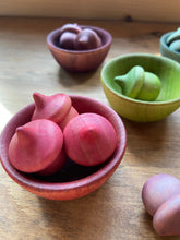 Load image into Gallery viewer, Naturally-Dyed Rainbow Wooden Bowls - Stacking and Sorting - Set of 6 BOWLS ONLY