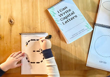 Load image into Gallery viewer, Learn to Write - Capital Letters, Numbers, Shapes - Set of 3 Books - Tracing and Formation - Reusable, wipeable, marker included!