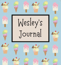 Load image into Gallery viewer, Personalized Spiral Bound Journal - School - Homeschool - MULTIPLE Notebook Front Cover Prints to Choose From