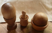 Load image into Gallery viewer, Montessori Fine Motor Wooden Toy Set, Ball, Egg, and Peg Person with Cups, 6-Piece Set