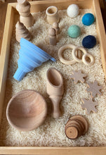 Load image into Gallery viewer, Winter Themed Sensory Tray - Fine Motor Play - Wooden Sensory Tray -