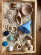 Load image into Gallery viewer, Winter Themed Sensory Tray - Fine Motor Play - Wooden Sensory Tray -