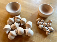 Load image into Gallery viewer, Wooden Acorns Large and Small Counting Sets - Large and Small Acorns with Optional Sorting Bowls