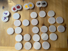 Load image into Gallery viewer, 32-Piece Solid Wood Memory and Matching Game - Color and Design Matching - Wooden Travel Game - Preschool Learning Game