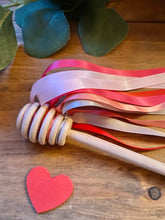 Load image into Gallery viewer, Ribbon Honey Wand - Valentine's Day - Pinks and Reds Sensory Play