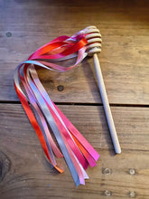 Load image into Gallery viewer, Ribbon Honey Wand - Valentine's Day - Pinks and Reds Sensory Play