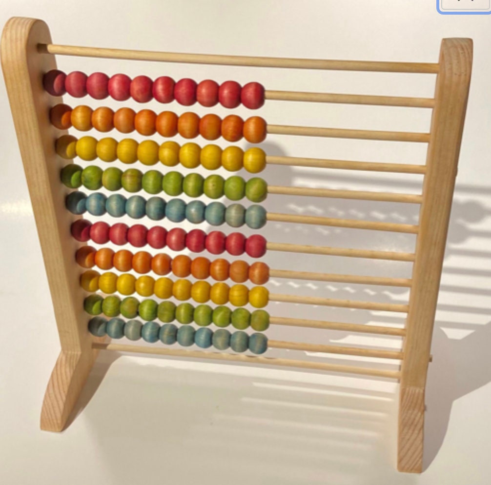 Naturally-Dyed Wooden Abacus